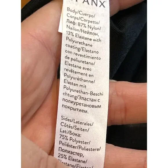 Spanx Faux Leather White Side Stripe Leggings - Picture 7 of 7